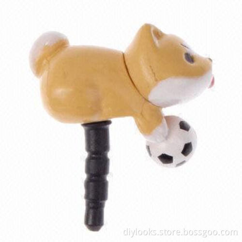 New Cartoon Naughty Cat Style Earphones Anti-dust Plug for iPhone 5 and 5S/5C/4, 4S/iPod/iPad
